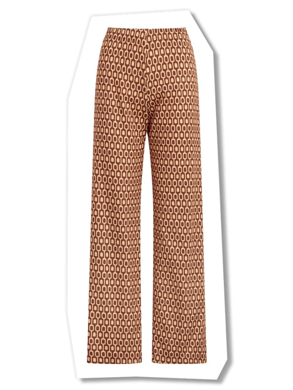 Leset Rio Brown Printed Wide Leg Pant— Womens Medium